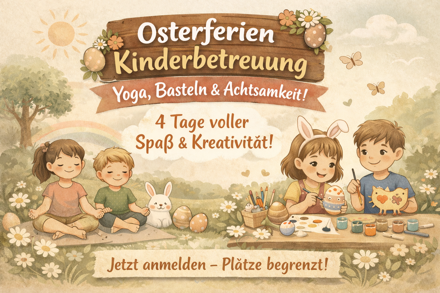 Osterferien Kinderbetreuung – 4 Tage voller Kreativität, Yoga & Achtsamkeit
